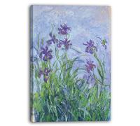 Printed Paintings Impresión sobre Lienzo (40x60cm): Claude Monet - Iris morados