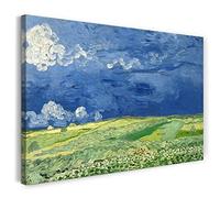 Printed Paintings Impresión sobre Lienzo (80x60cm): Vincent Van Gogh - Campo de Trigo bajo Nubes