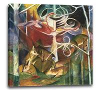 Printed Paintings Impresión sobre Lienzo Franz Marc - Ciervos en el Bosque I (1913)