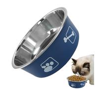 Printed Stainless Steel Pet Bowls - Spacious Large Capacity Dog and Cat Feeding Bowls | Reliable Pet Accessories for Kennel Farm Puppies Ferrets Crates | Great for Home Outdoor Camping Use