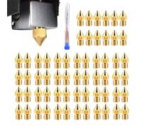 Printer Nozzle, 70pcs Brass 3D Printers Nozzles Set, Adorable Flexible Nozzle Kit with Tools for Home User, Business Users, Professionals, Beginners, 14.6x8.8x2.2 inches