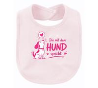Printera Babero con el perro que habla, Rosa., Talla única