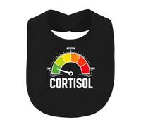 Printera Babero para bebé con indicador de nivel de estrés cortisol | Sarcasmo Biohacking Fitness Salud Laboratorio Relajación Burnout Fisiología Endocrinología Medicina Entrenamiento Bienestar