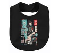 Printera Between Dreams and Reality Japan Y2K - Babero para bebé, Negro , Talla única