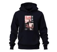 Printera Bloom Today Sakura Poetry Japan Y2K - Sudadera con capucha, azul marino, L