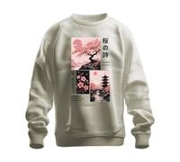 Printera Bloom Today Sakura Poetry Japan Y2K Sudadera, naturaleza, L