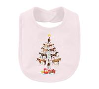 Printera Caballos Árbol de Navidad Jinete Montar Babero Bebé | Navidad, estrella, amante de los caballos, equitación, pony, árbol de Navidad, establo, víspera de Navidad, invierno