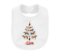 Printera Caballos Árbol de Navidad Jinete Montar Babero Bebé | Navidad, estrella, amante de los caballos, equitación, pony, árbol de Navidad, establo, víspera de Navidad, invierno