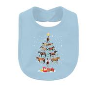 Printera Caballos Árbol de Navidad Jinete Montar Babero Bebé | Navidad, estrella, amante de los caballos, equitación, pony, árbol de Navidad, establo, víspera de Navidad, invierno