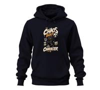 Printera Chaos Built My Character Japan Y2K - Sudadera con capucha, azul