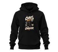 Printera Chaos Built My Character Japan Y2K - Sudadera con capucha, Negro
