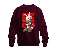 Printera Cyberpunk Anime Bunny Girl Katana Sudadera, granate, L