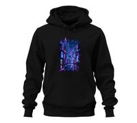 Printera Cyberpunk City Neon Future Japan Y2K - Sudadera con capucha, Negro , M