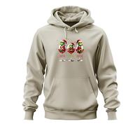 Printera Drink Drank Drunk Divertido Vino Copa de Vino Papá Noel Regalo Unisex Sudadera con Capucha, naturaleza, L