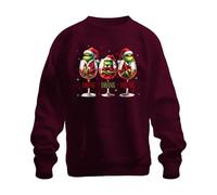 Printera Drink Drank Drunk Divertido Vino Copa de Vino Papá Noel Regalo Unisex Sudadera Sudadera Sudadera Borgoña, L