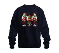 Printera Drink Drank Drunk Divertido Vino Copa de Vino Papá Noel Regalo Unisex Sudadera Suéter Suéter Azul Marino L