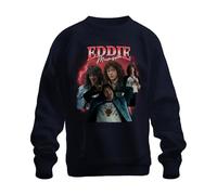 Printera Eddie Munson Hellfire Club Stranger Metal Regalo Vintage Serie 90s Bootleg Unisex Sudadera, azul marino, L