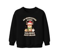 Printera En Navidad tienen calorías niños sudadera suéter, Negro , 116