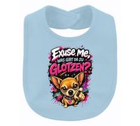 Printera Exuse me Was gibt da zu Statement Baby Babero, azul claro, Talla