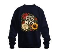 Printera FCK NZS Antifascismo Rose Statement Sudadera Sudadera, azul marino
