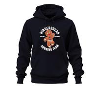 Printera Gingerbread Running Team You Can't Catch Me Divertida Idea de Navidad Unisex Sudadera con Capucha, azul marino, S