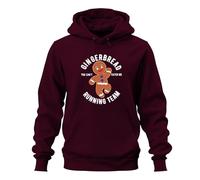 Printera Gingerbread Running Team You Can't Catch Me Divertida Idea de Navidad Unisex Sudadera con Capucha, granate, 3XL