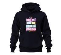 Printera Girls Just Wanna Have Statement - Sudadera con capucha, color azul marino, talla S