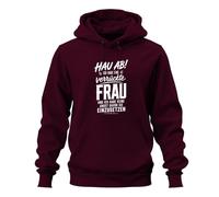 Printera Hau ab ich Habe eine Statement Hoodie Hoodie, granate, XXL