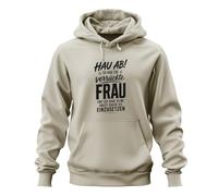 Printera Hau ab ich Habe eine Statement Hoodie Hoodie - Sudadera con capucha, color natural, talla L