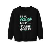 Printera I Soy 99% Ángel Pero Declaración Niños Sudadera Suéter, Negro