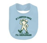 Printera If I Shenan Once I'll Shenanigan Frosch Cowboy Hat Baby Babero | Peto divertido, botas de goma, granjero, occidental, granjero, anfibio, humor, granja, frase, vintage, idea de regalo
