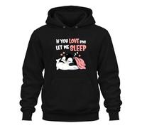 Printera If You Love Me Let Me Sleep Cansado Sudadera con Capucha | pingüino, dormir, kawaii, dormir largo, manta para la mañana, dormir por el mediodía, acurrucarse, cama, almohada, descansar