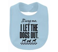 Printera It was me I let the dogs Statement Baby Babero, azul claro, Talla