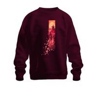 Printera Japón Pagoda Cherry Blossoms Sakura Sudadera Suéter, granate, L