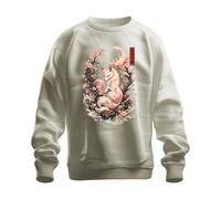 Printera Kitsune Fuchs Japan Sakura Cherry Blossome Sudadera, naturaleza, L