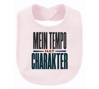 Printera Mi ritmo tiene carácter Divertido Babero Bebé, Rosa., Talla única