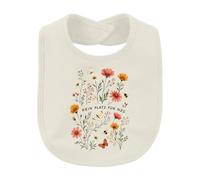 Printera No hay lugar para baberos de bebé con flores silvestres NZS | Sarcasmo Antifascismo Tolerancia Contra Derecho Diversidad Izquierda Política Insectos Pradera de verano Pastel Idea de