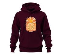 Printera Oma ist die bessere Mama Sonne Blumen Hoodie Hoodie, granate, XL