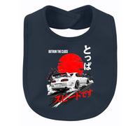 Printera Outrun The Clock JDM Drift Japan Y2K - Babero para bebé, azul