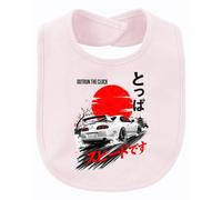Printera Outrun The Clock JDM Drift Japan Y2K - Babero para bebé, Rosa