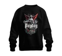 Printera Payday - Sudadera con fusil de asalto con alas rojas de ángel, Negro , 3XL