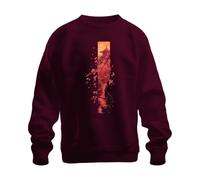 Printera Samurai Japan Sakura - Sudadera con diseño de flores de cerezo, granate, L
