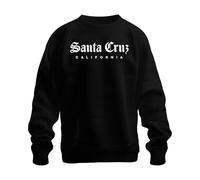 Printera Santa Cruz California Surf Skate Vintage OldEnglish Escritura Unisex Sudadera Sudadera, Negro , M