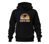 Printera Santa Cruz Skateboard Retro Skater Vintage Sunset Surfer Cali Sudadera con capucha unisex, Negro , 3XL