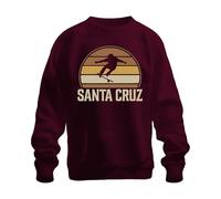 Printera Santa Cruz Skateboard Retro Skater Vintage Sunset Surfer Cali Sudadera Unisex, granate, XL