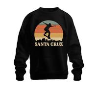 Printera Santa Cruz Skateboard Skater Retro Sunset Vintage Beach Sudadera Unisex, Negro , M