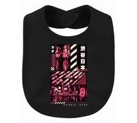 Printera Shibuya Japan Night Tokyo Y2K - Babero para bebé, Negro , Talla única