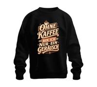 Printera Sin café Soy solo un ruido Sudadera Suéter, Negro , M
