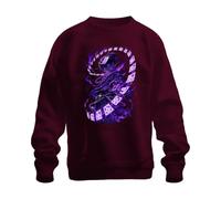 Printera Sudadera Anime Mago Púrpura Magia Japón Y2K Sudadera, granate, XL