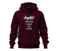 Printera Sudadera con capucha Augentest Kannst du das Statement, granate, S